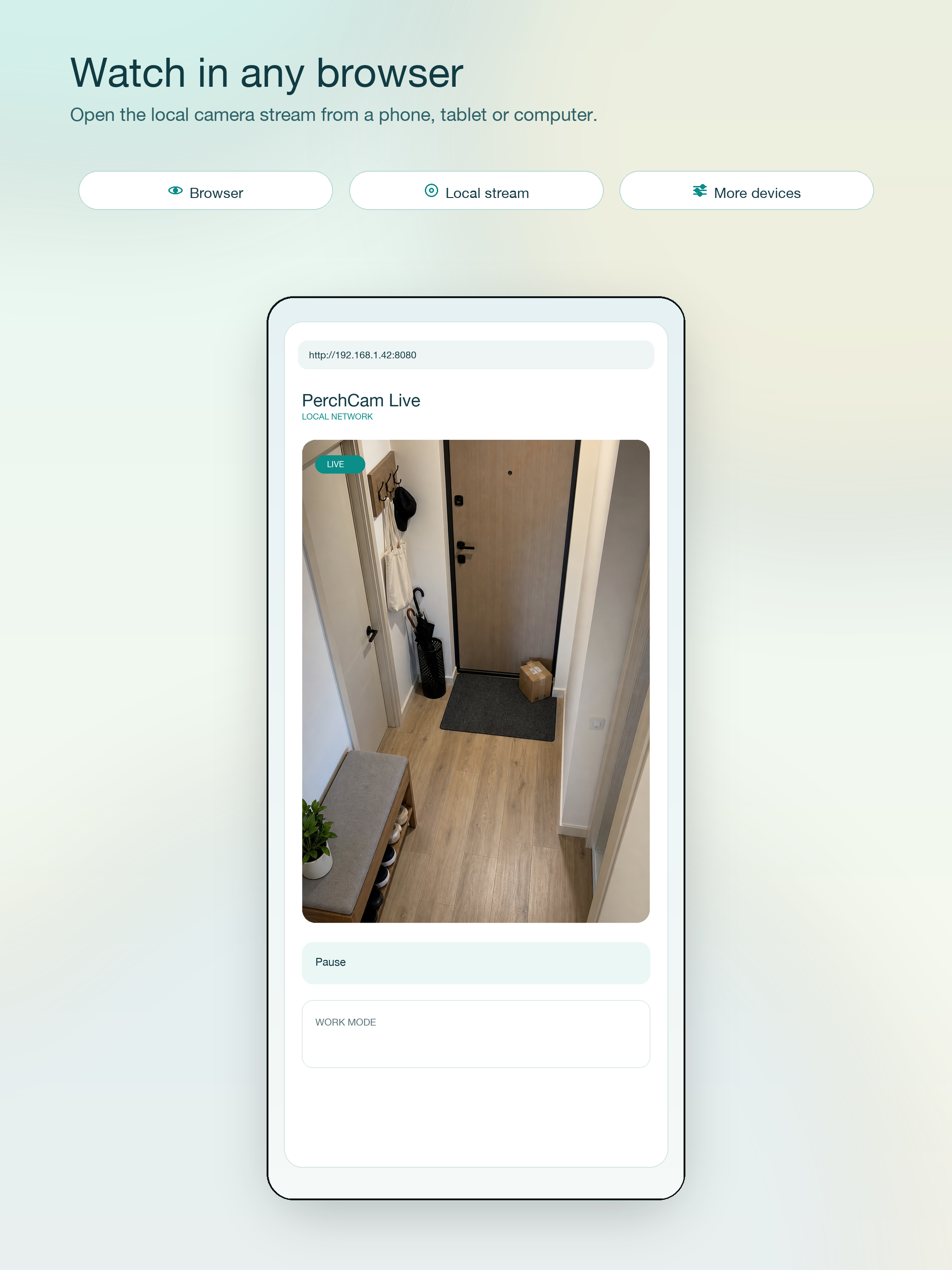 PerchCam iPad App Store screenshot 6